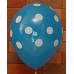 Dark Blue - White Polkadots Printed Balloons